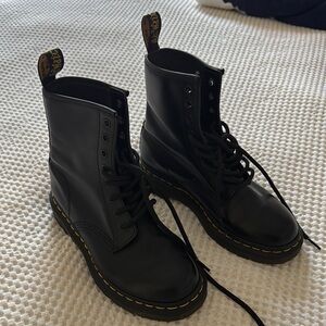 Dr. Martens Black Leather Lace-Up Boots